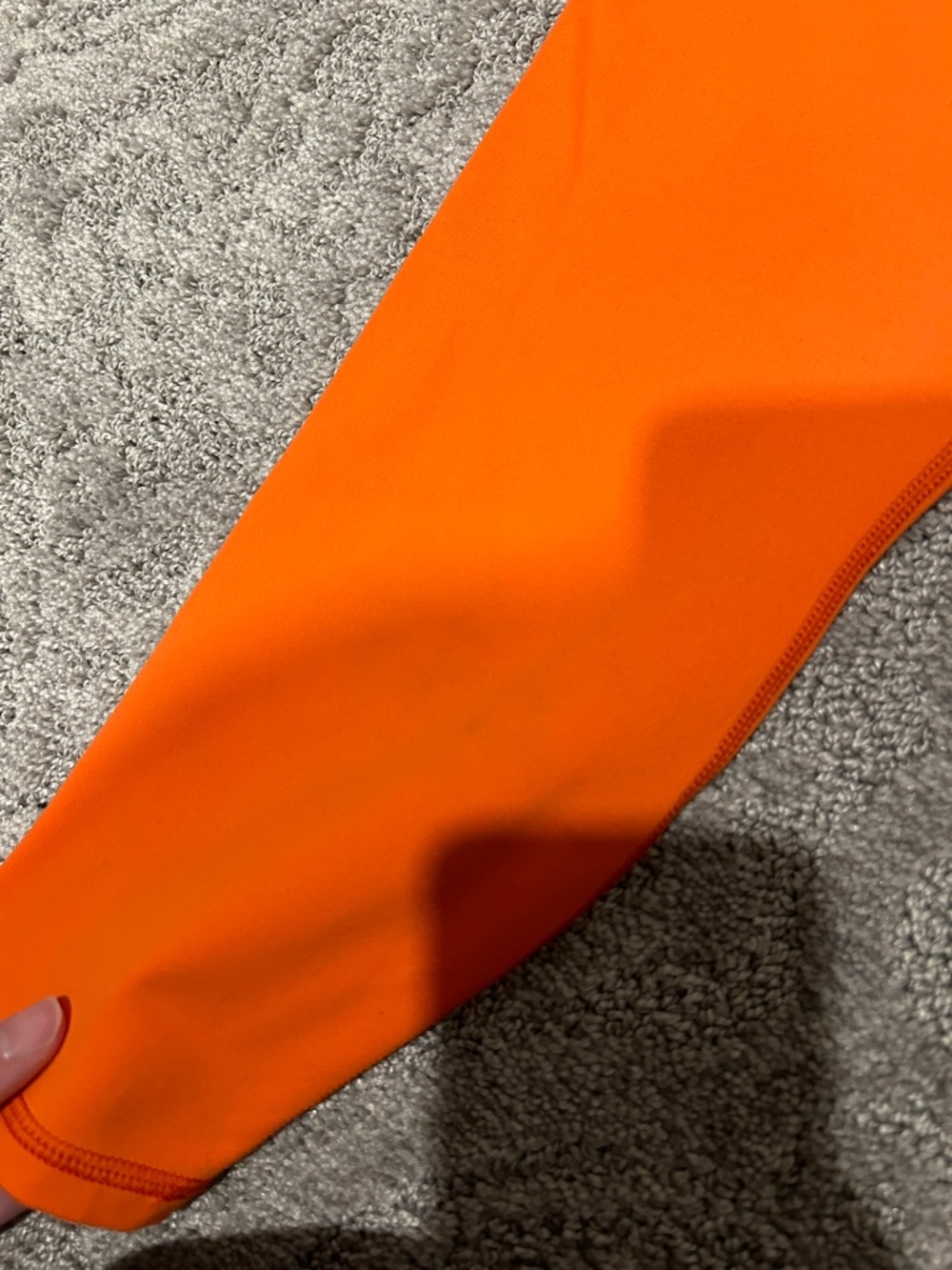 Fabletics Women’s High-Waist Active Leggings & One-Shoulder Sports Bra - Orange - Picture 4 of 11